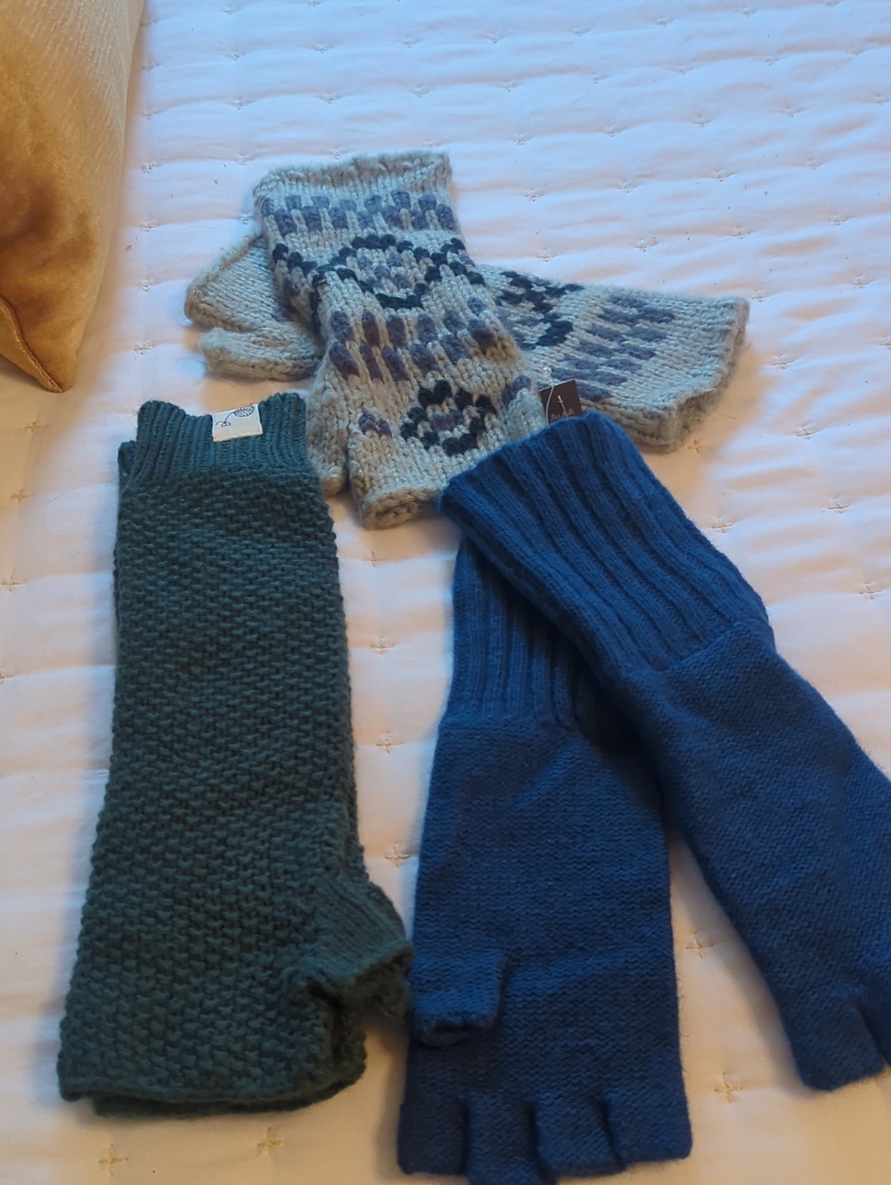 Lot Of 3 Fingerless Gloves And Hand warmers.